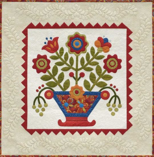 Machine Appliqu&eacute; Flower Basket